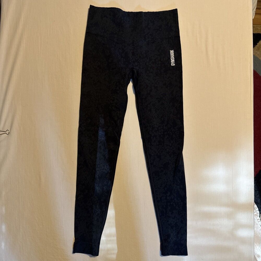 Gymshark Black Marble High-Waist Leggings Size S